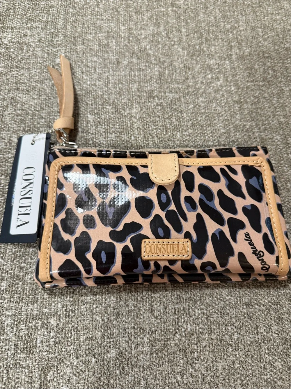 Consuela Leopard-Print Slim Wallet